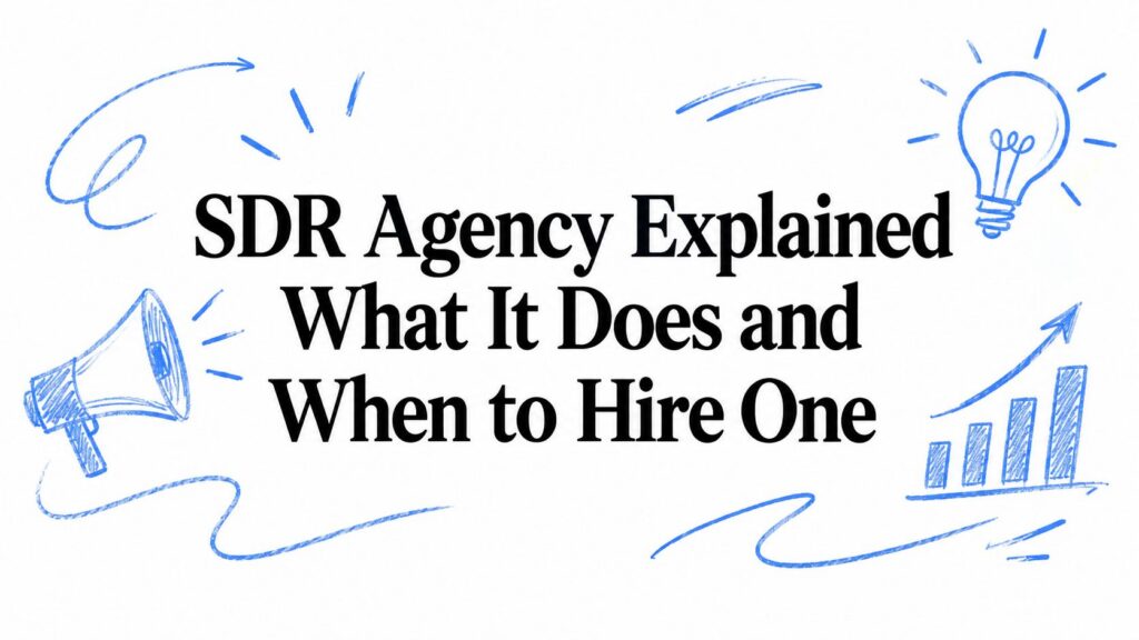 SDR Agency Explained What It Does and When to Hire One